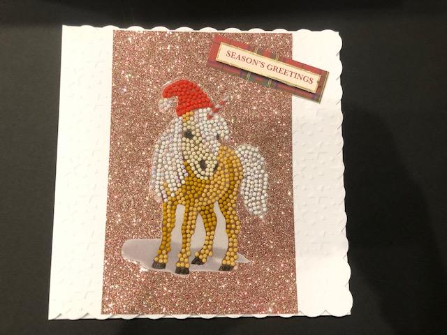 "Christmas" Horse Crystal Art Motif (With Tools)